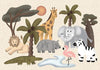 Carta da parati - Childrens Africa - Animals With Simple Shapes
