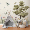 Carta da parati - Spring Meadow - a Clearing With Flowers Painted in Watercolours