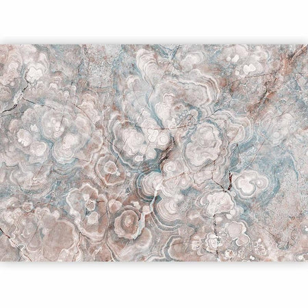 Carta da parati - Marble Flowers - Natural Stone Structures in Pastel Colours