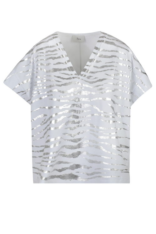 8PM 8pm - T-shirt - 450722 - Bianco/Argento da donna