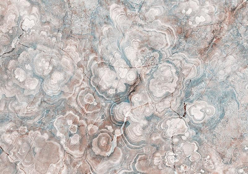 Carta da parati - Marble Flowers - Natural Stone Structures in Pastel Colours