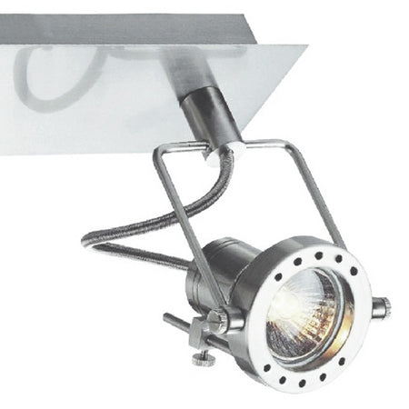Applique a due luci cromata dalla forma essenziale 42 watt 2800 kelvin GU10