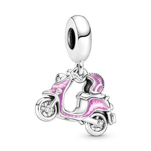 PANDORA  Charm Pendente Scooter Rosa