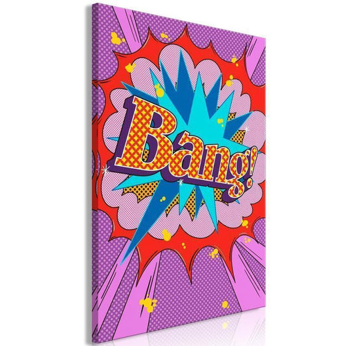 Quadro - Comic Street Art (1-part) - Colorful Text on Vibrant Background