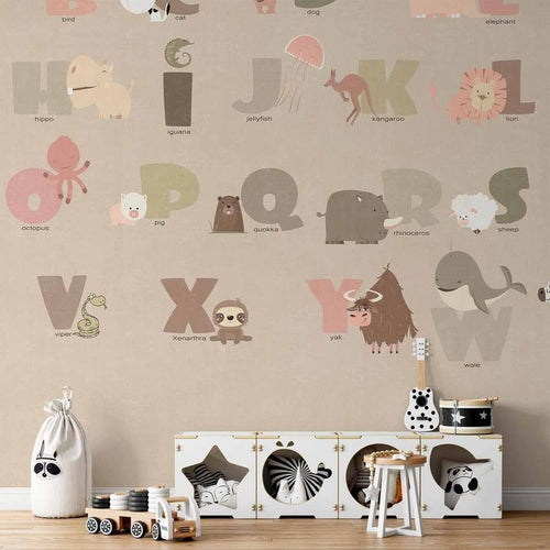 Carta da parati - A Beige Alphabet
