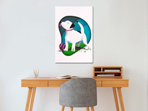 Quadro - Dog and Ball (1 Part) Vertical