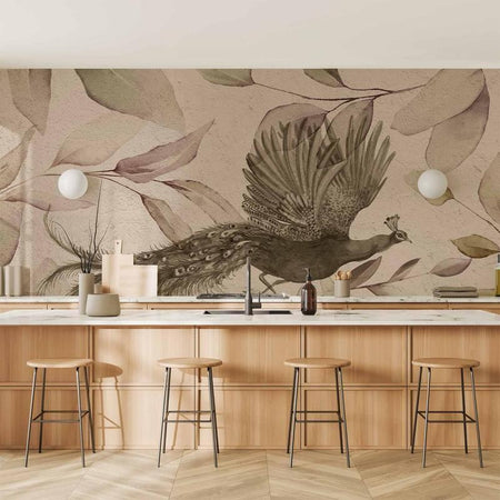 Carta da parati Uccello tra le foglie