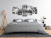 Quadro - New York City Collage (5 Parts) Wide Black and White
