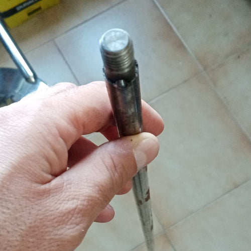 Asta da 1mt in ferro rigido per scovolo per pulizia camino