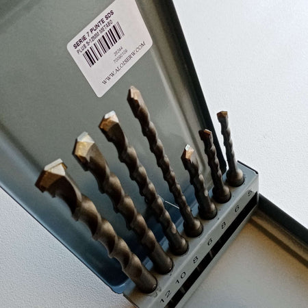 Metabo set 7 punte per muro a 2 taglienti attacco sds-plus