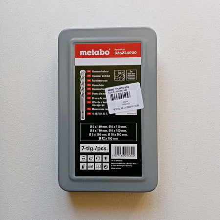 Metabo set 7 punte per muro a 2 taglienti attacco sds-plus