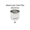 Raccordo inox M da 300mm per collegare tubo rigido a tubo flessibile