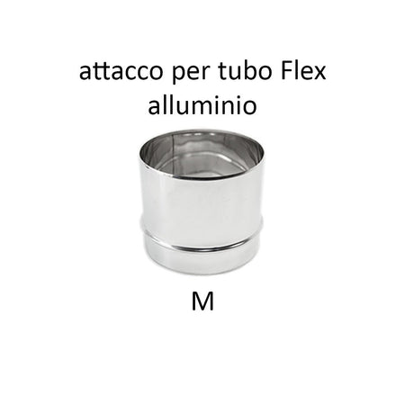Raccordo inox M da 300mm per collegare tubo rigido a tubo flessibile