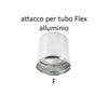 Raccordo inox F da 300mm per collegare tubo flessibile a tubo rigido