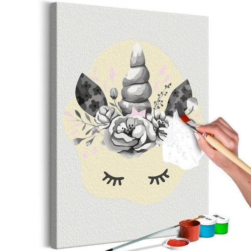 Quadro fai da te - Rhino and Flowers