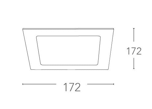 Faretto Incasso Cartongesso Quadrato Alluminio Bianco Opaco Led 12 watt Luce Naturale
