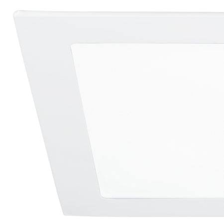 Faretto Quadrato Alluminio Bianco Opaco Incasso Cartongesso Led 18 watt Luce Calda