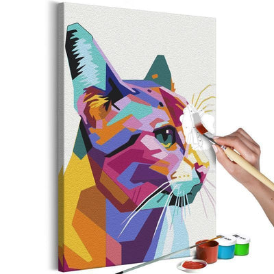 Quadro fai da te - Geometric Cat