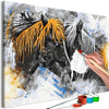 Quadro fai da te - Black and Yellow Horses