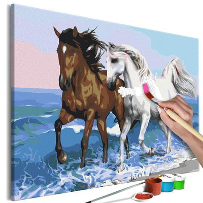 Quadro fai da te - Horses at the Seaside