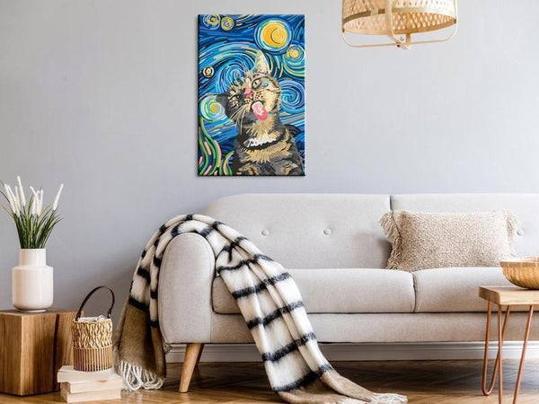 Quadro fai da te - Freaky Cat