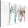 Quadro - Painted Elephant (5 Parts) Narrow