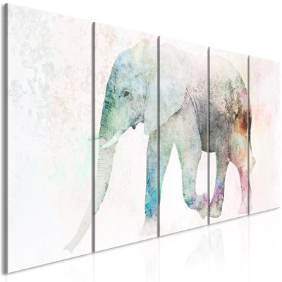 Quadro - Painted Elephant (5 Parts) Narrow