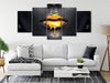 Quadro - Gold Lips (5 Parts) Wide