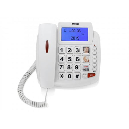 TEL. FISSA BRONDI BRAVO 90 LCD BIANCO