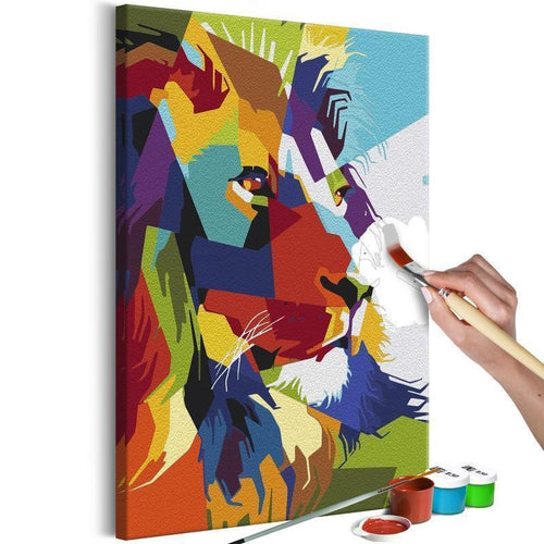 Quadro fai da te - Geometric Lion