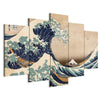 Quadro - The Great Wave off Kanagawa (5 Parts) Wide