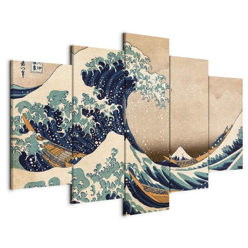 Quadro - The Great Wave off Kanagawa (5 Parts) Wide