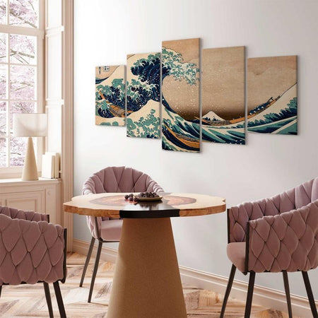 Quadro - The Great Wave off Kanagawa (5 Parts) Wide