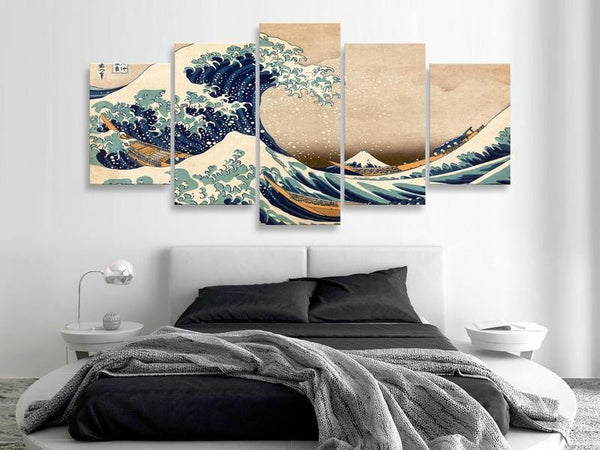 Quadro - The Great Wave off Kanagawa (5 Parts) Wide