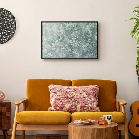 Poster Magia di fiori su sfondo turchese