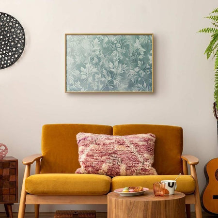 Poster Magia di fiori su sfondo turchese