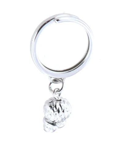BYSIMON - Anello in Metallo con campanella portafortuna pendente, motivo ad intreccio