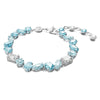 Swarovski - Bracciale Gema Taglio misto, Blu, Placcato rodio