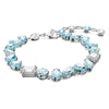 Swarovski - Bracciale Gema Taglio misto, Blu, Placcato rodio