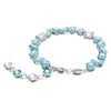 Swarovski - Bracciale Gema Taglio misto, Blu, Placcato rodio