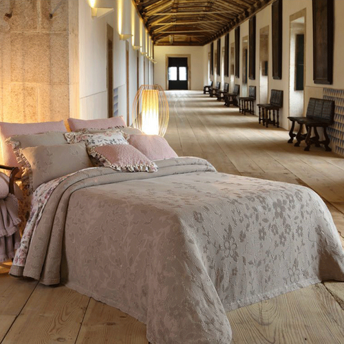 Copriletto matrimoniale Botticelli Home Monaco in cotone jacquard
