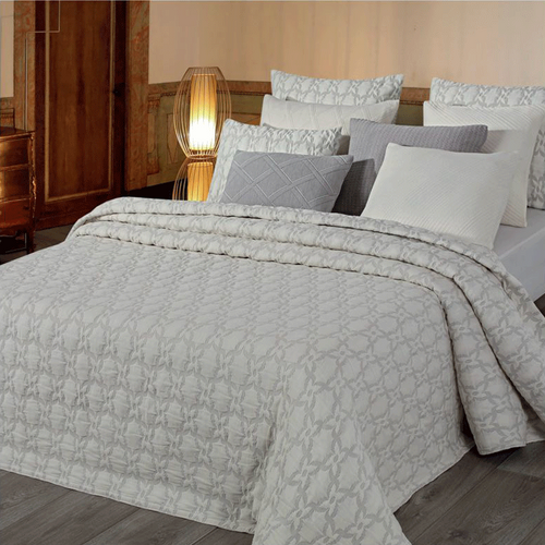 Copriletto matrimoniale Botticelli Home Rossana in cotone jacquard