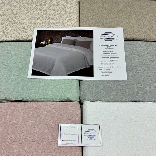 Copriletto matrimoniale Botticelli Home Sara in cotone jacquard