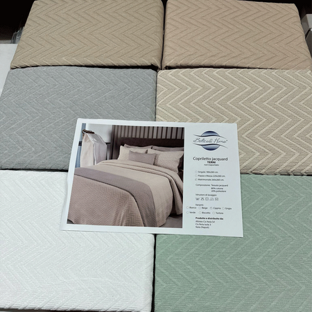 Copriletto estivo Botticelli Home Terni in cotone jacquard