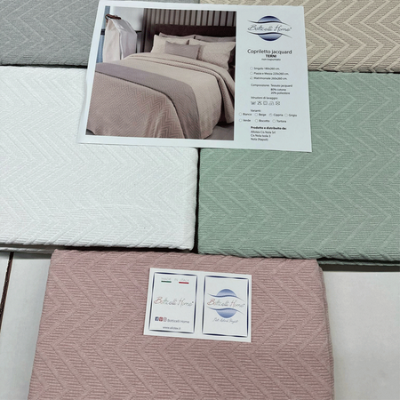 Copriletto estivo Botticelli Home Terni in cotone jacquard