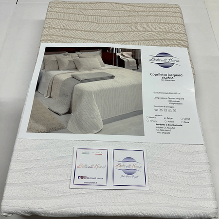 Copriletto matrimoniale in cotone Botticelli Home Silvana