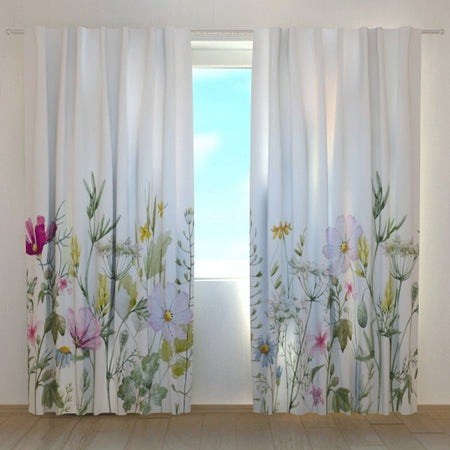 Tende con stampe meravigliosi fiori selvatici