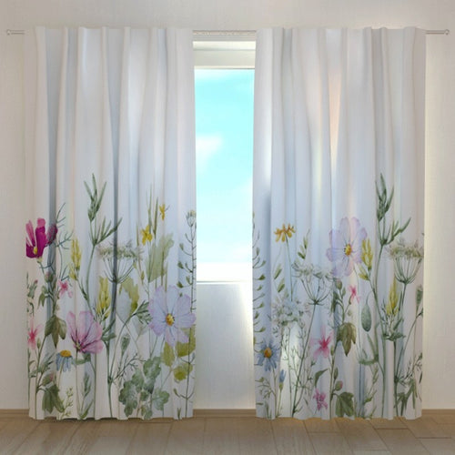 Tende con stampe meravigliosi fiori selvatici