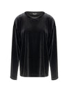 Tom Ford Maglia in Velluto Nera Manica Lunga da donna