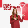 Ferro integratore 30 mg con acido folico e vitamina b2-160 compresse - per globuli rossi, ossigeno, sistema immunitario, stanchezza e benessere mentale
